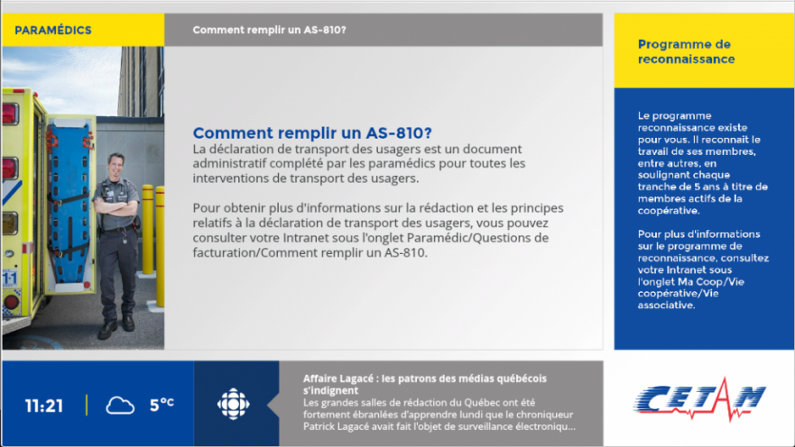 affichage numérique cetam