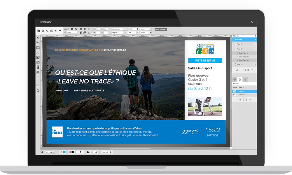 Template Editor Digital Signage Software