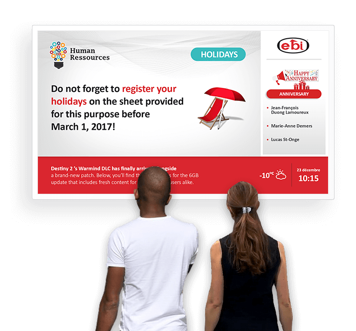 Affichage Dynamique Ressources Humaines
