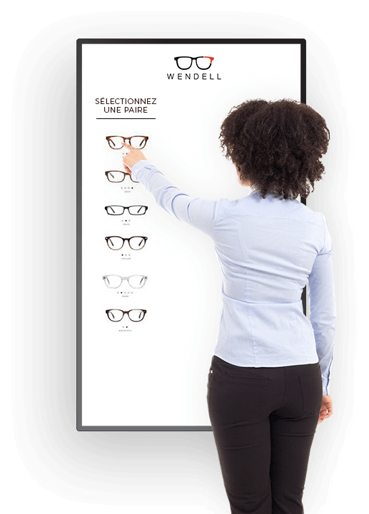Mirror touch screen for retail store Mirror touch screen for retail store