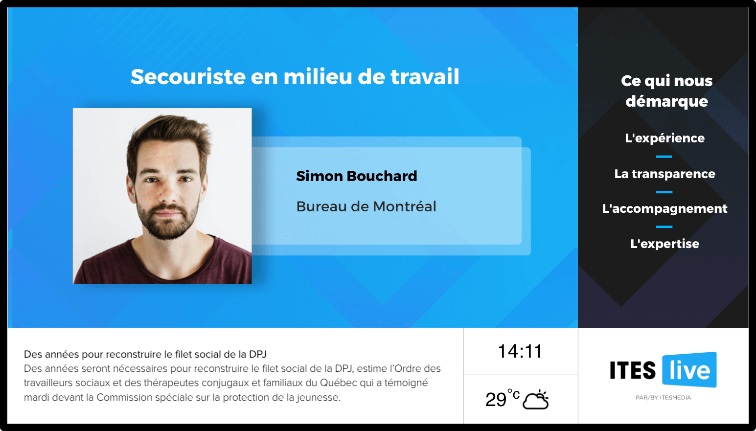 Secouriste en milieu de travail